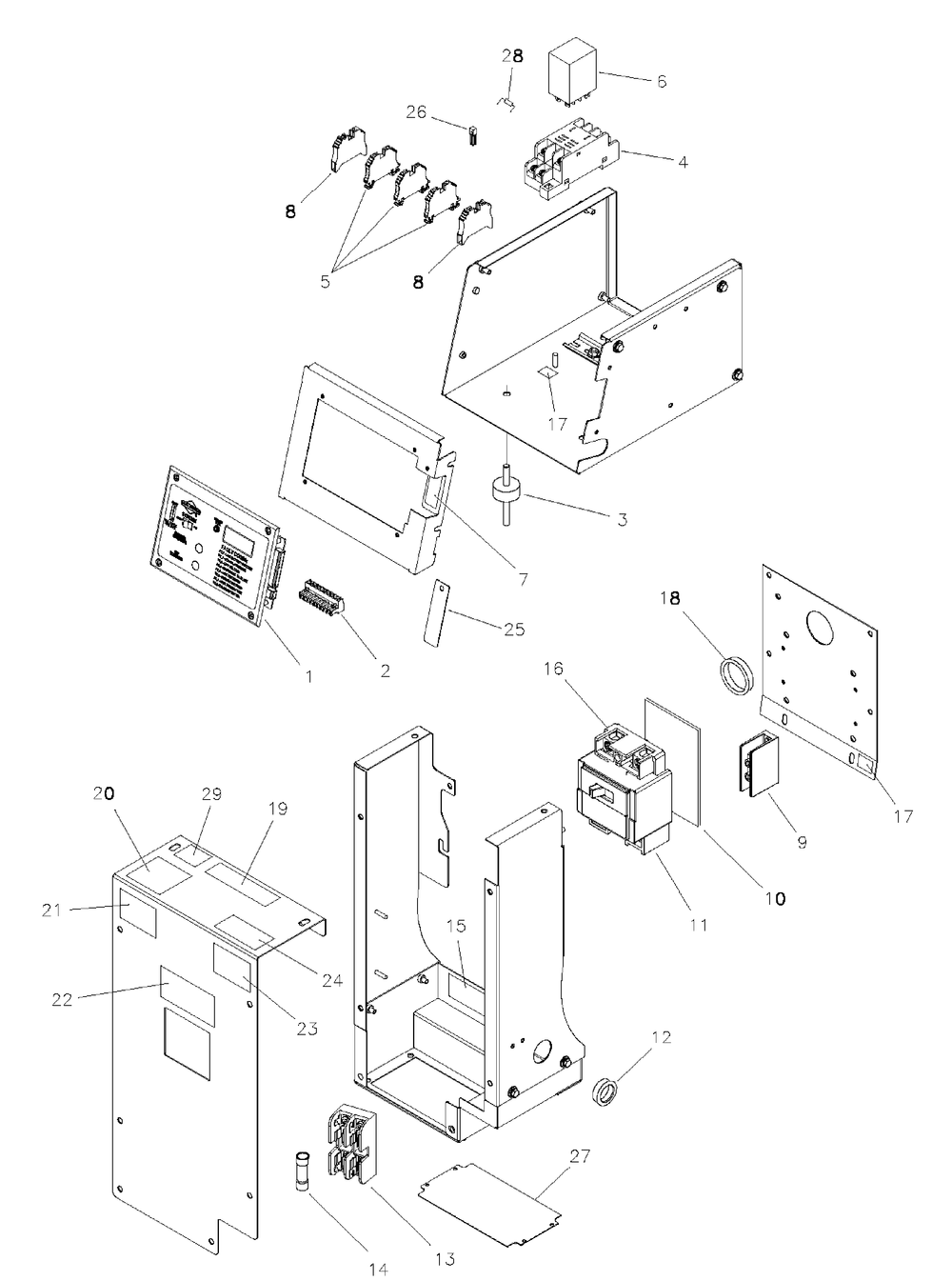 Control Panel Group Diagram and Parts List for 076000NG  Briggs and Stratton Generator